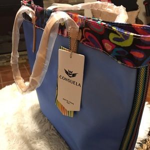 LARGE LIGHT BLUE TOTE BAG